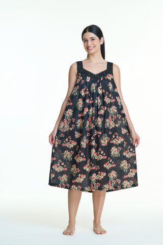 v-neck laced nightie