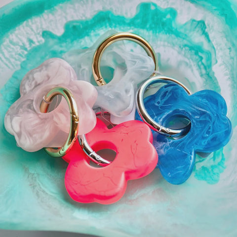 floral resin keyring