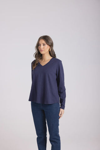 3027 v-neck long sleeve