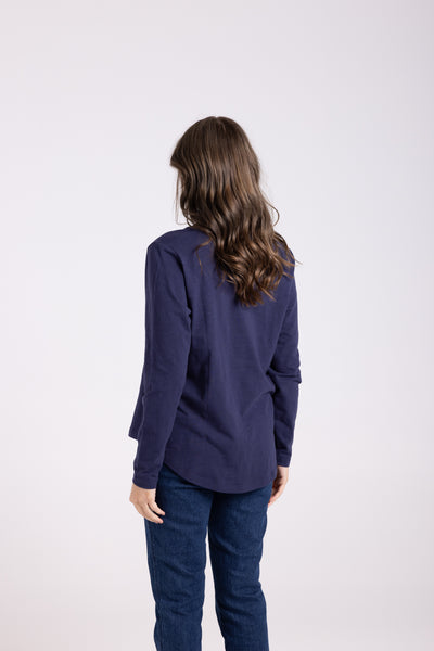 3027 v-neck long sleeve