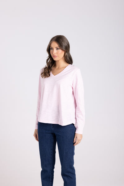 3027 v-neck long sleeve