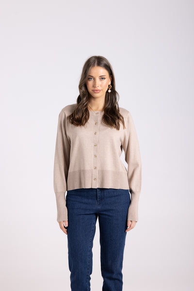 3096 cropped button cardi