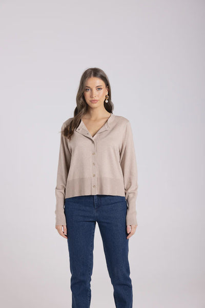 3096 cropped button cardi