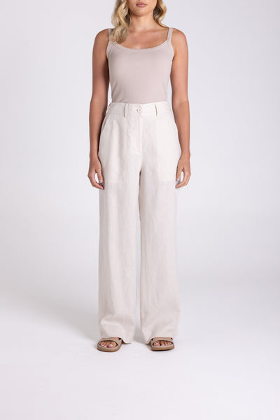 wide leg linen pant