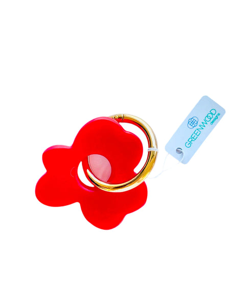 floral resin keyring