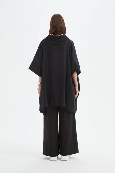 25A3709 oversized collar poncho