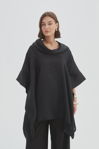 25A3709 oversized collar poncho