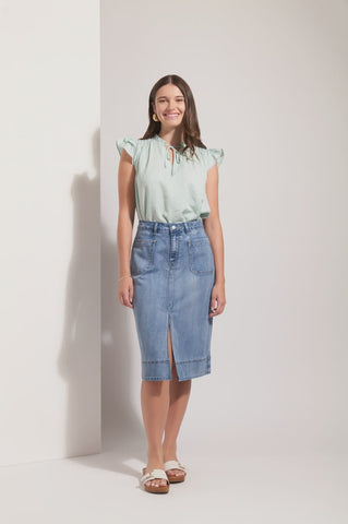FO8184 jean queen skirt