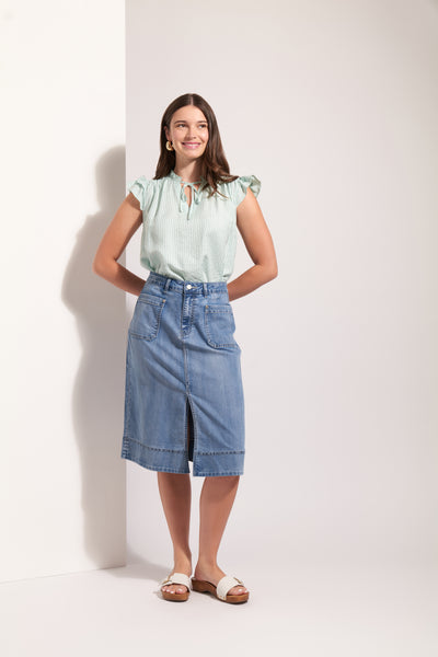FO8184 jean queen skirt