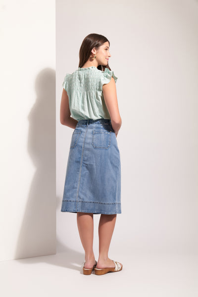 FO8184 jean queen skirt