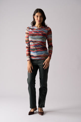 FO8535 sheer fun wrap top