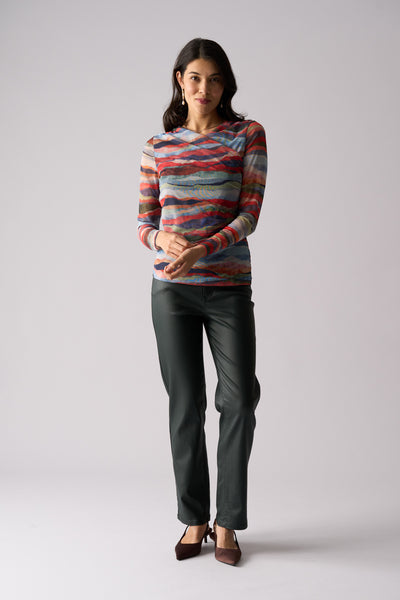 FO8535 sheer fun wrap top