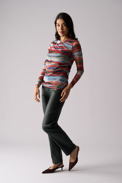 FO8535 sheer fun wrap top