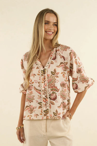 bohemian rose blouse