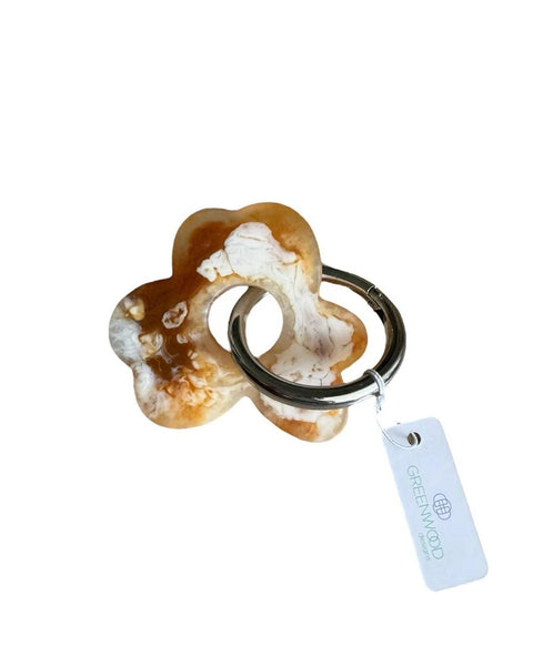 floral resin keyring
