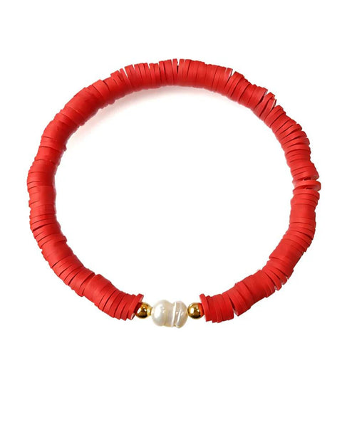 heishi bead bracelet
