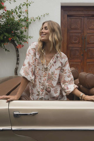 bohemian rose blouse