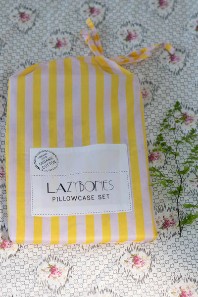 busy garden pillowcase set