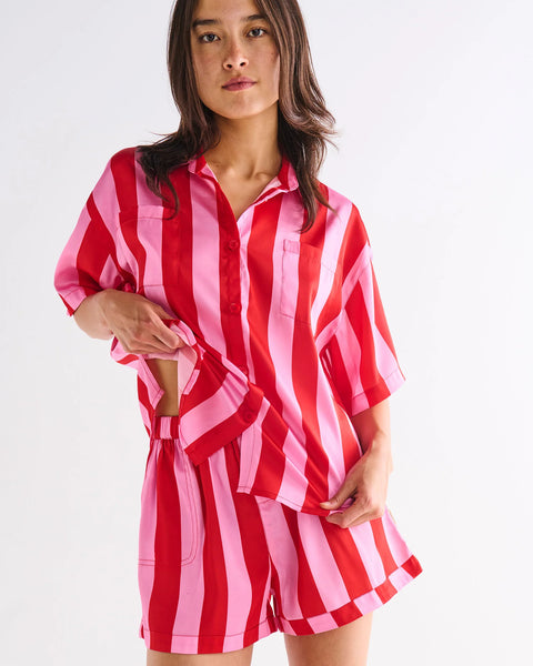 santa baby satin pyjama set