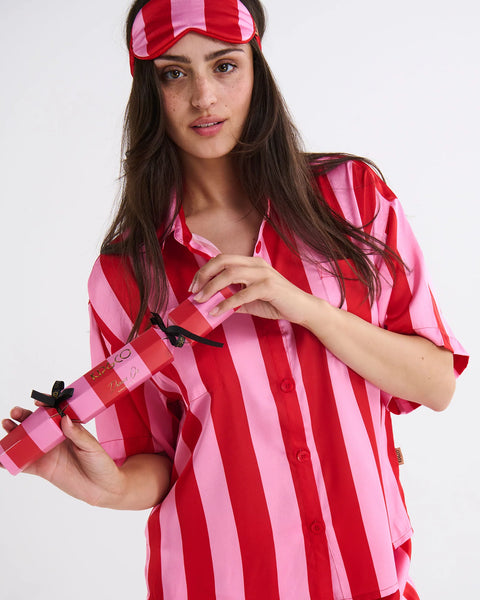 santa baby satin eye mask