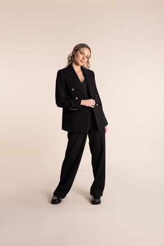 blazer with gold buttons